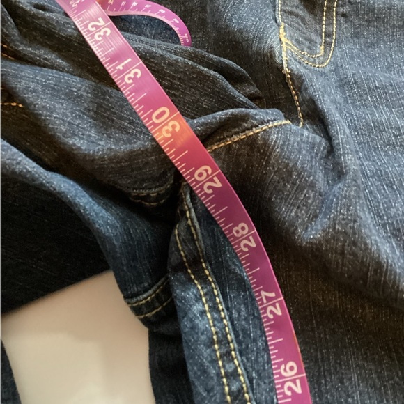 CJ Banks Dark Blue Flare Jeans Stretch Plus Size 28W (3X) - Picture 7 of 9